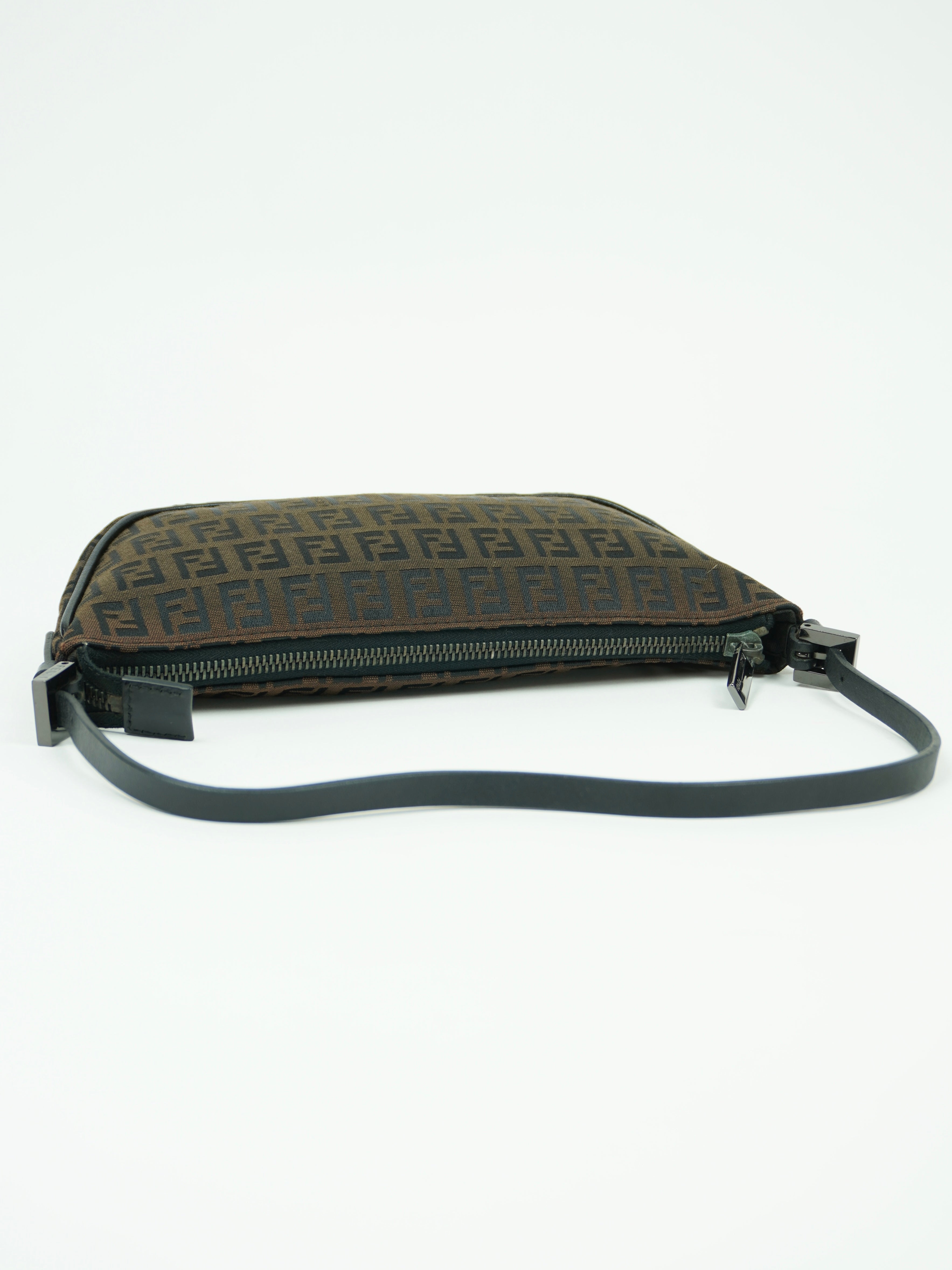 FENDI ZUCCA CRESCENT SHOULDER BAG