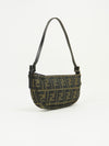 FENDI ZUCCA CRESCENT SHOULDER BAG