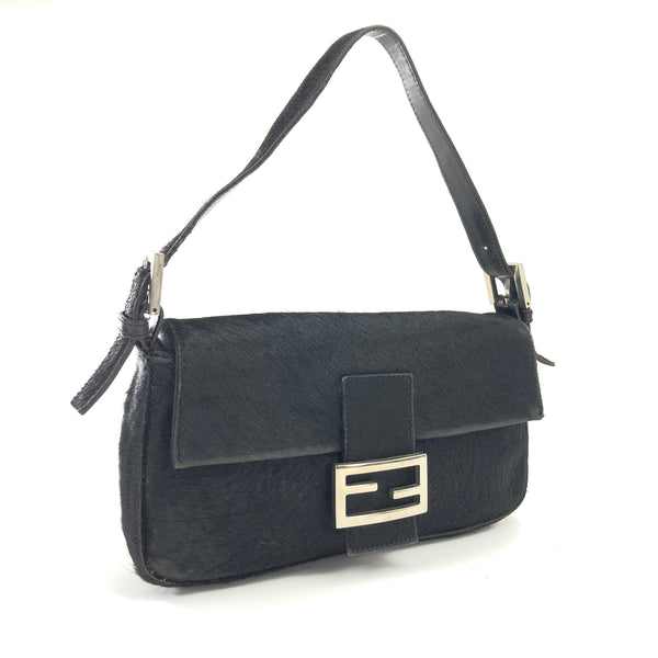 FENDI CALF HAIR BAGUETTE BAG