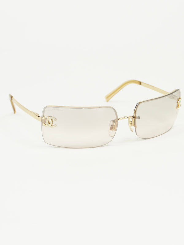 CHANEL RHINESTONE SUNGLASSES
