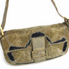 FENDI BEADED GOLD BAGUETTE BAG
