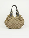 GUCCI MONOGRAM STUDDED PELHAM BAG