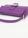 FENDI PURPLE LEATHER LOGO BAGUETTE