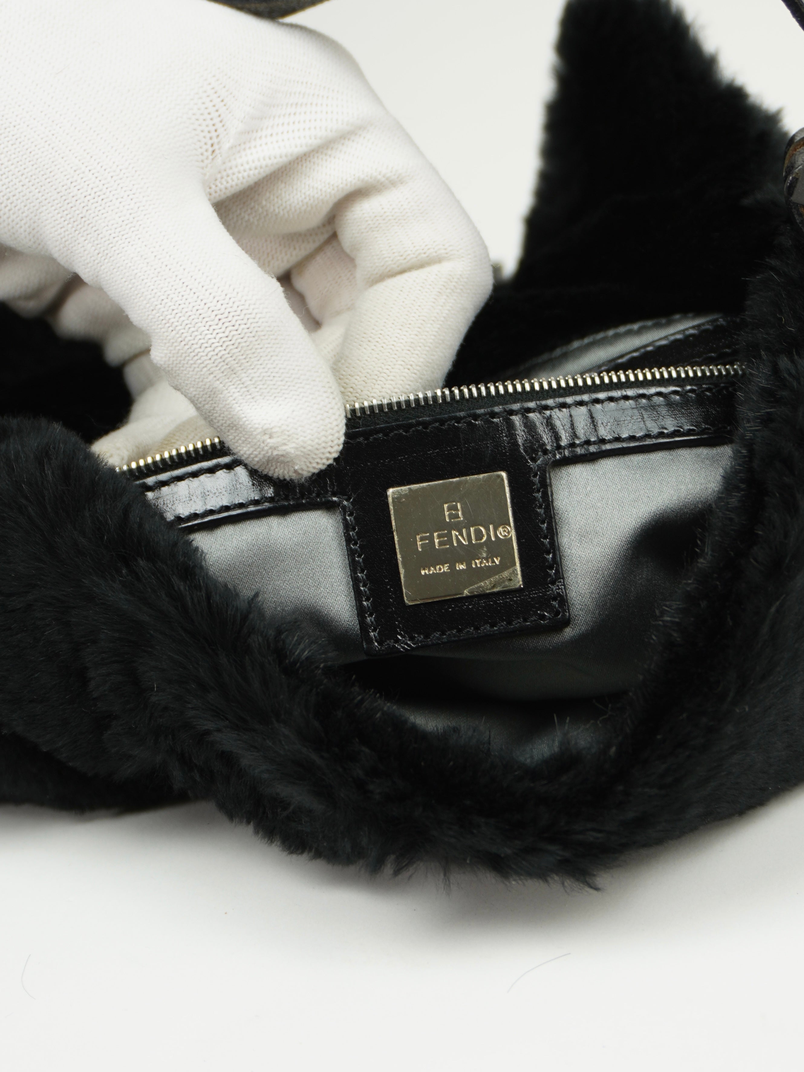 FENDI FUR BAGUETTE BAG