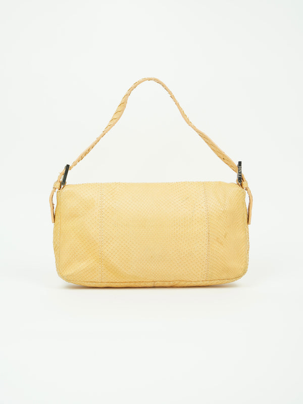 FENDI PYTHON BAGUETTE WITH MARBLE BUCKLE