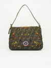 FENDI MAMA BEADED BAGUETTE WITH LIZARD TRIM