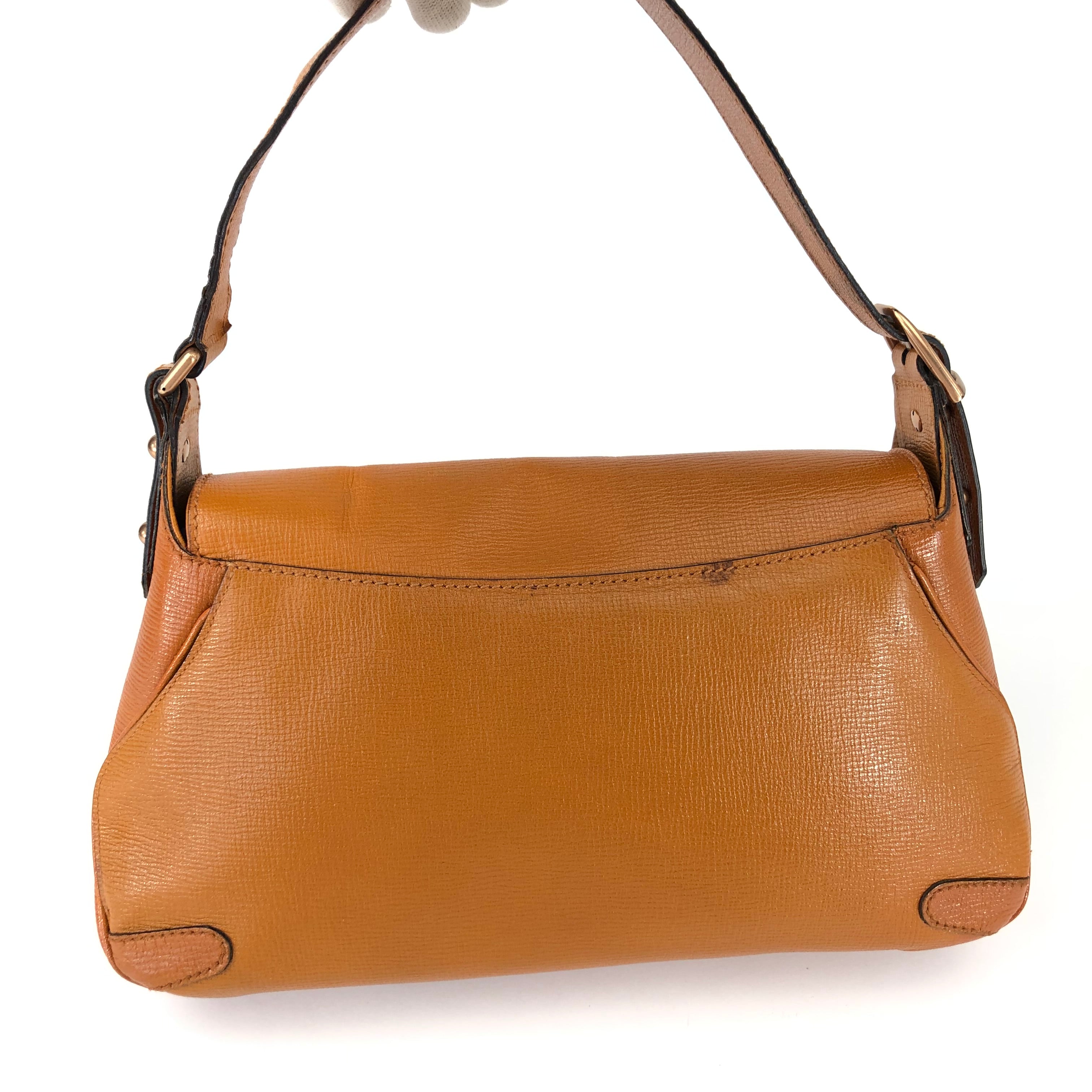 GUCCI HORSEBIT CHAIN LEATHER SHOULDER BAG