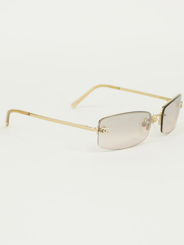 CHANEL RHINESTONE SUNGLASSES