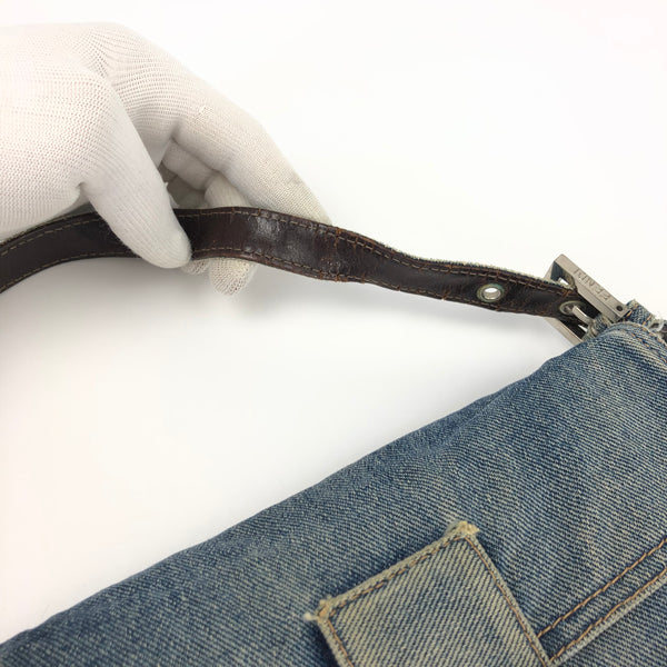 FENDI DENIM BAGUETTE BAG