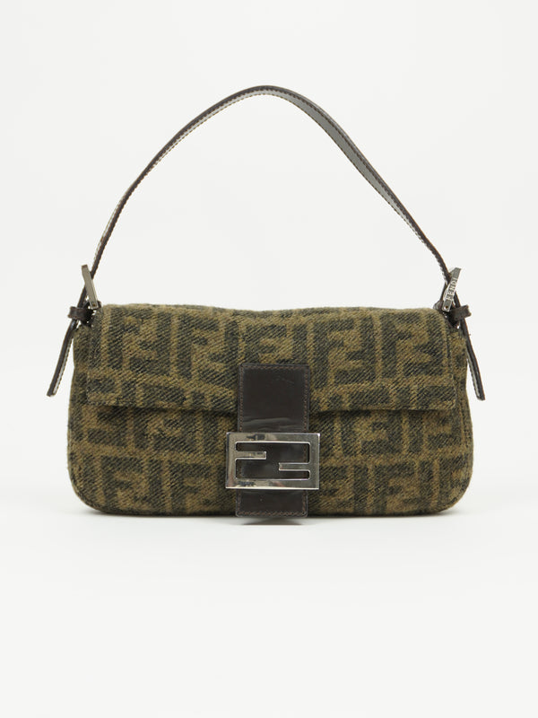 FENDI CASHMERE WOOL BAGUETTE