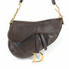 CHRISTIAN DIOR BROWN LEATHER SADDLE BAG