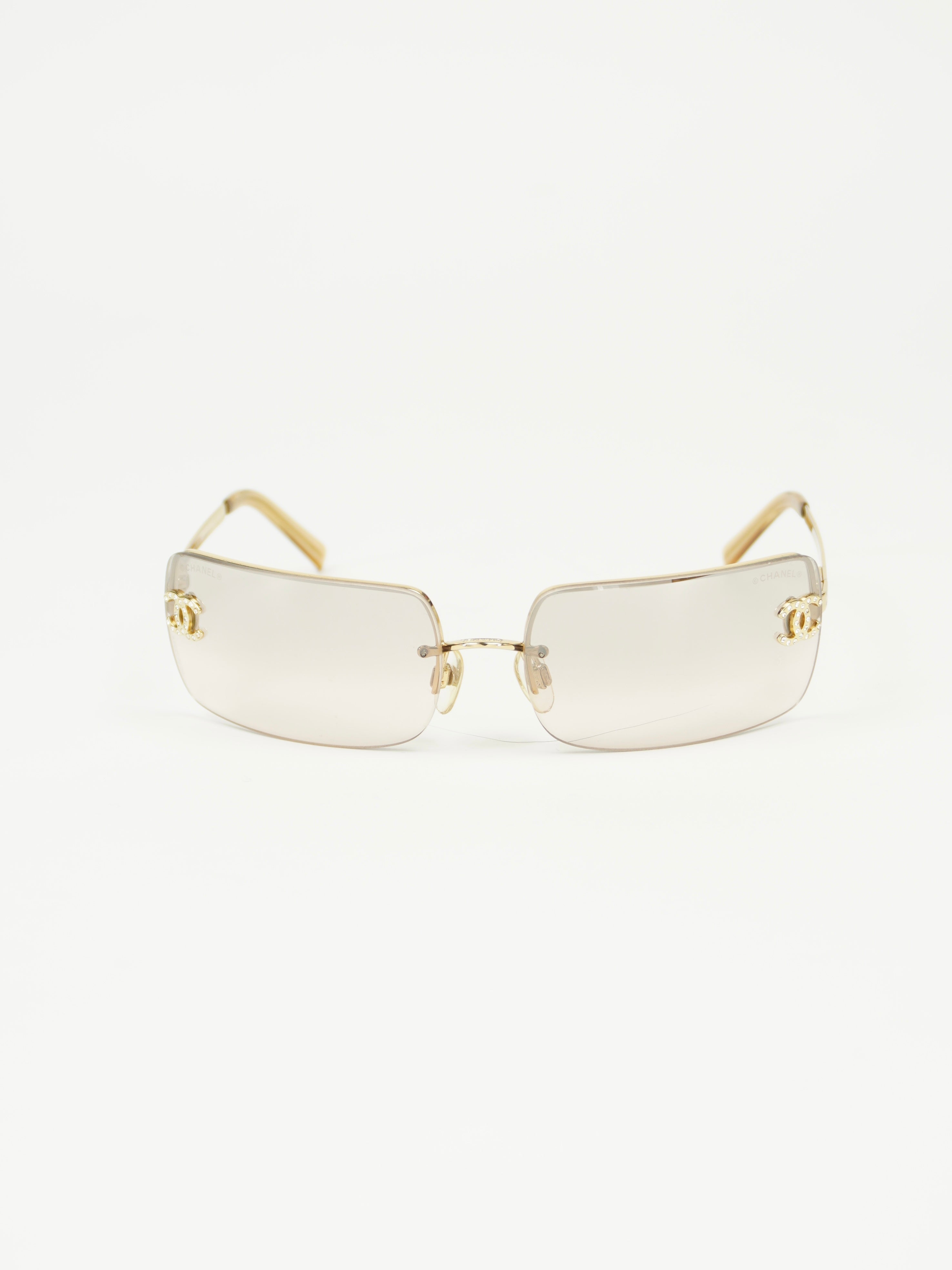 CHANEL RHINESTONE SUNGLASSES