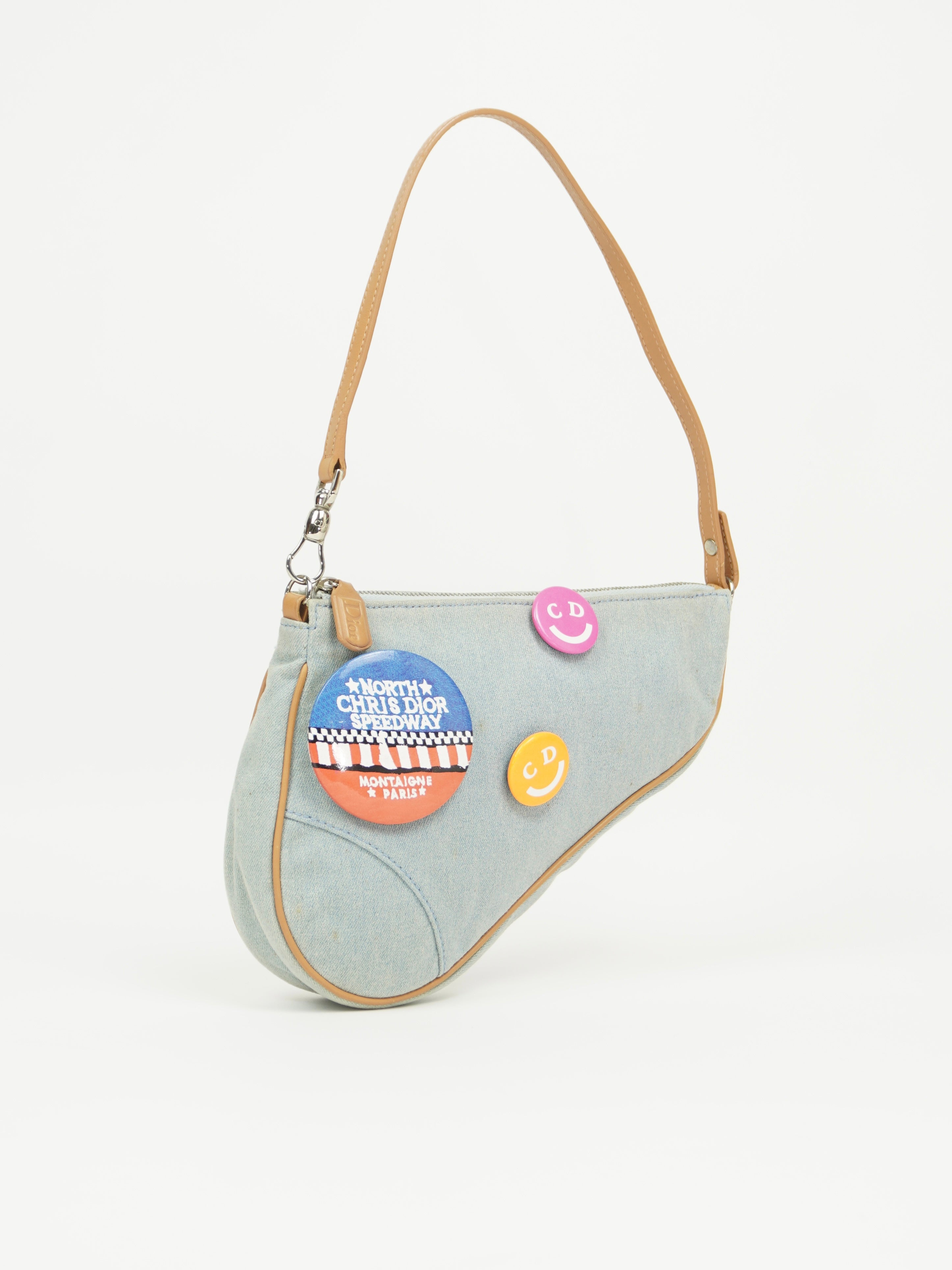 CHRISTIAN DIOR SPEEDWAY DENIM MINI SADDLE