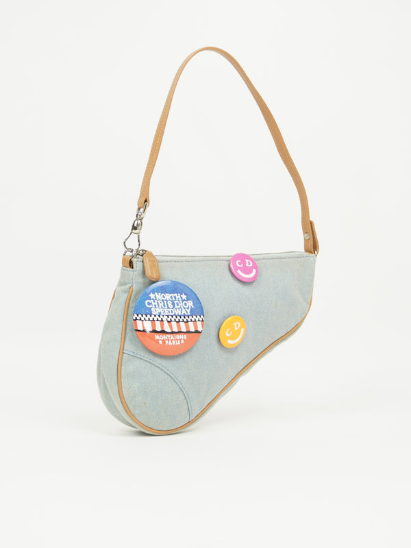 CHRISTIAN DIOR SPEEDWAY DENIM MINI SADDLE