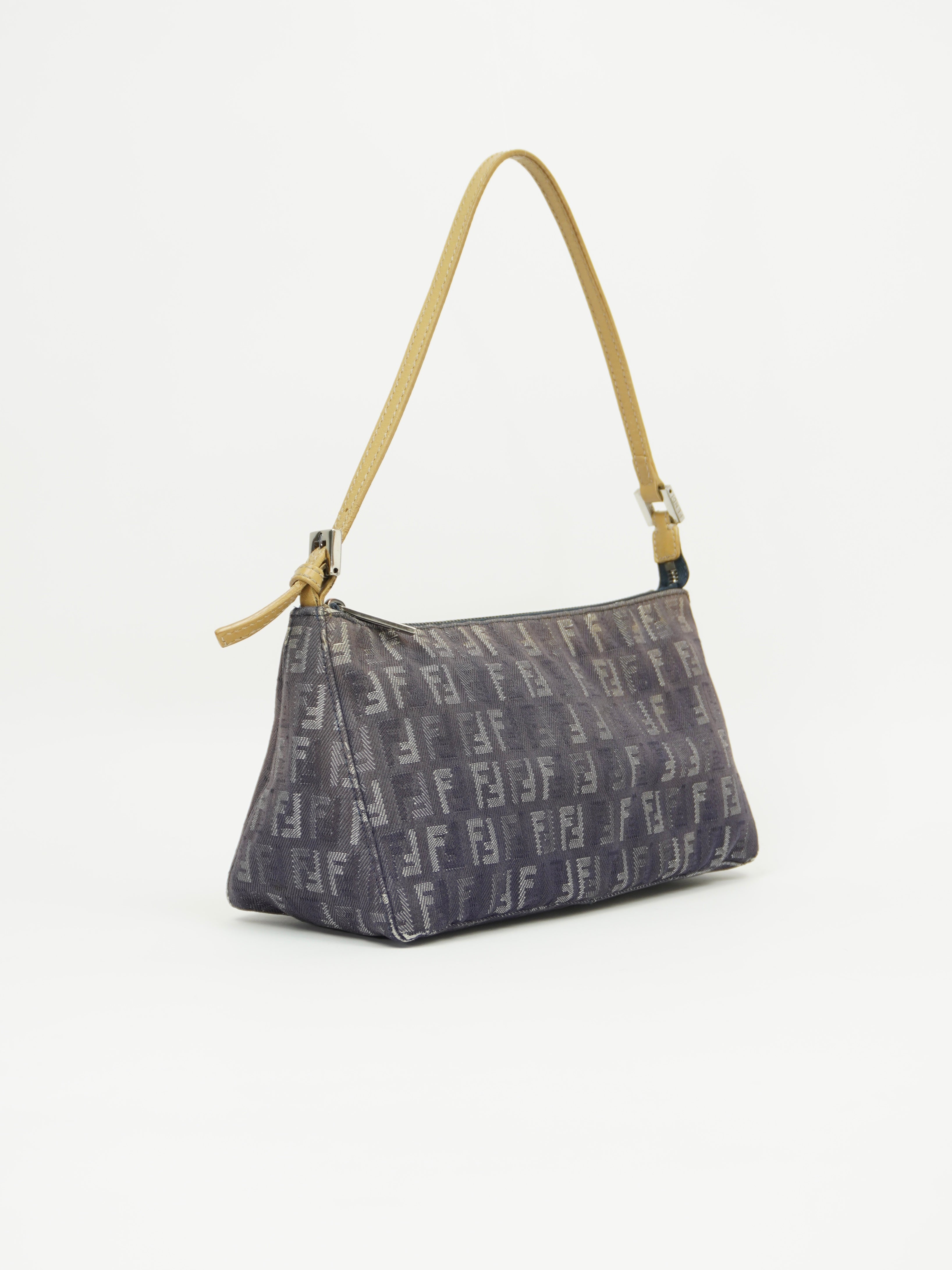FENDI DENIM ZUCCA SHOULDER BAG