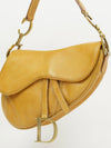 CHRISTIAN DIOR TAN LEATHER SADDLE BAG
