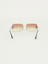 CHANEL RIMLESS RHINESTONE SUNGLASSES