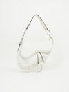 CHRISTIAN DIOR WHITE LEATHER SADDLE BAG