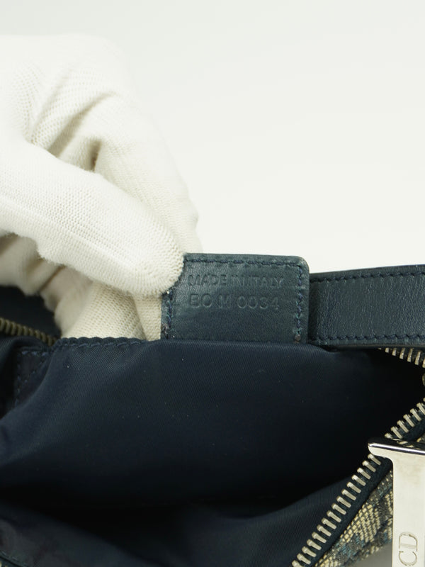 CHRISTIAN DIOR MONOGRAM BAG WITH SILVER HARDWARE