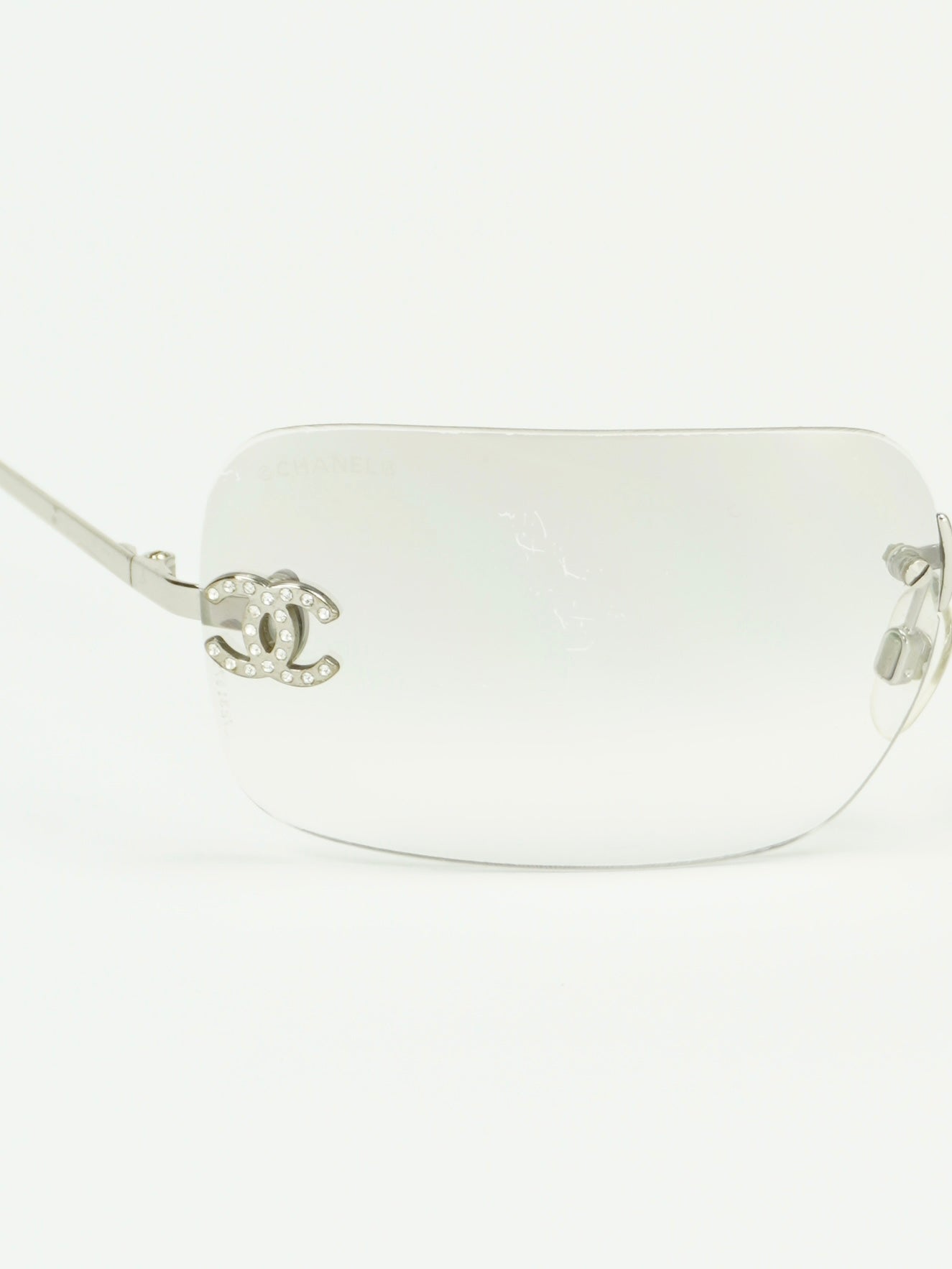 CHANEL RIMLESS RHINESTONE SUNGLASSES