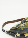 FENDI DENIM BAGUETTE WITH FLOWER DETAILING