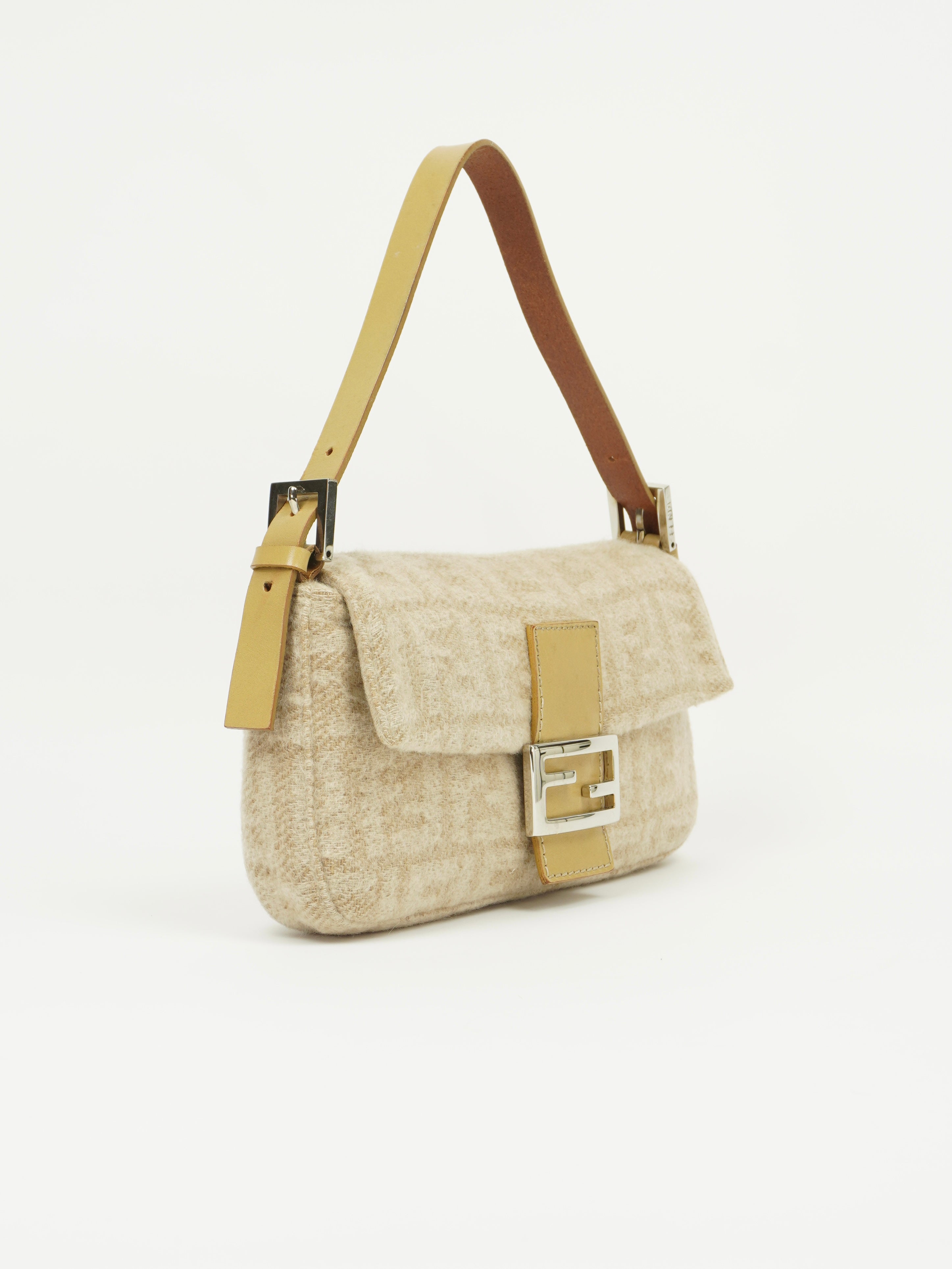 FENDI CASHMERE WOOL BAGUETTE