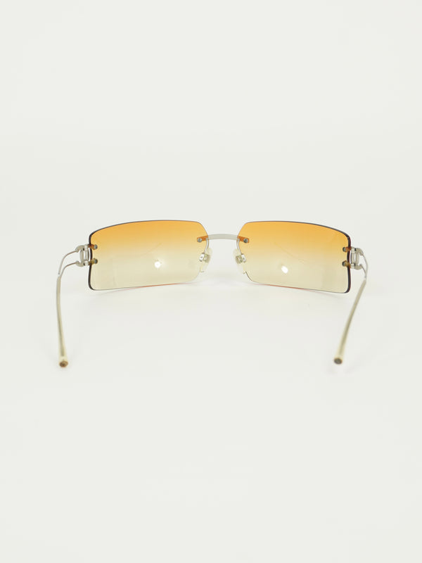 CHANEL RIMLESS RHINESTONE SUNGLASSES