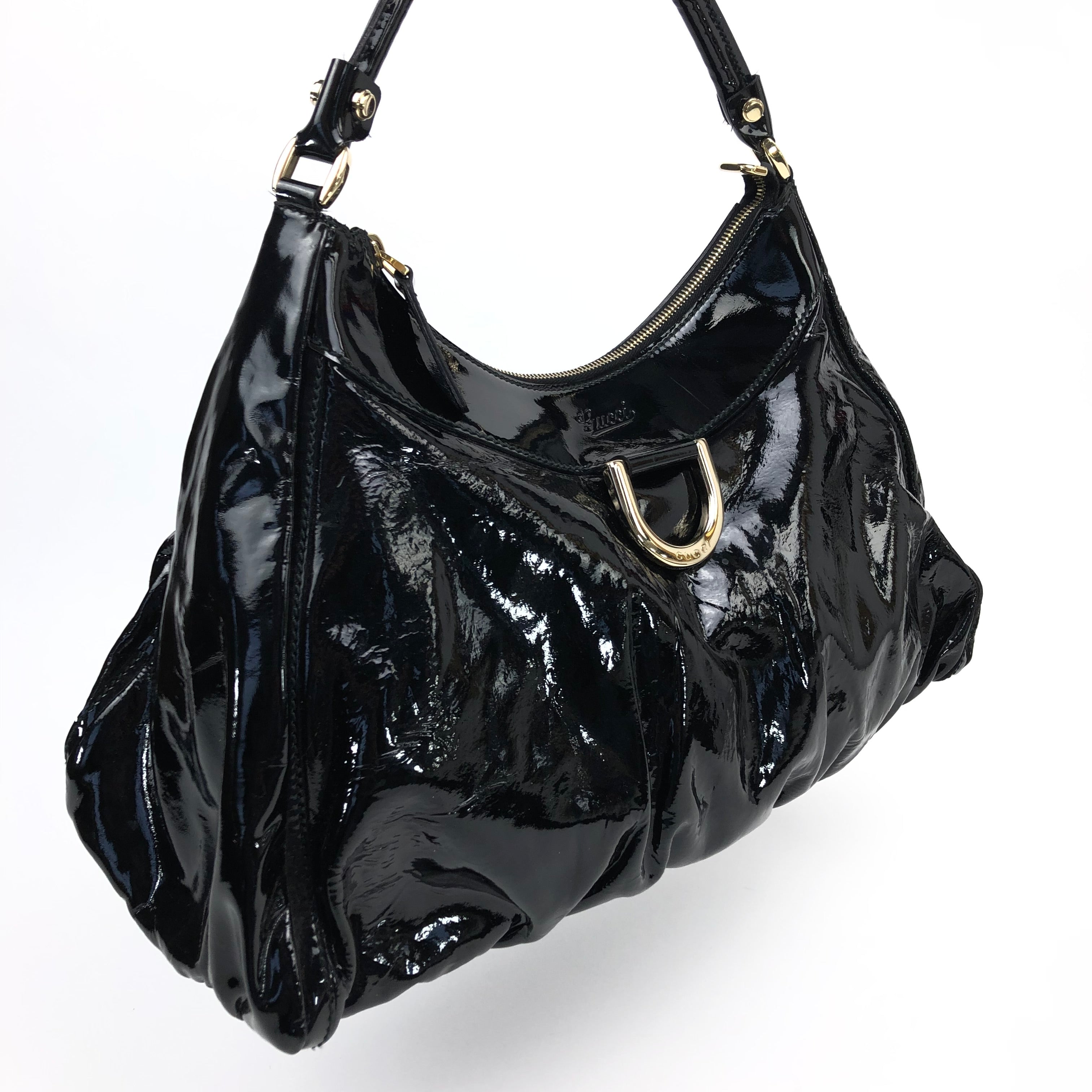 GUCCI MONOGRAM LEATHER ABBEY BAG