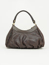 GUCCI MONOGRAM LEATHER ABBEY BAG