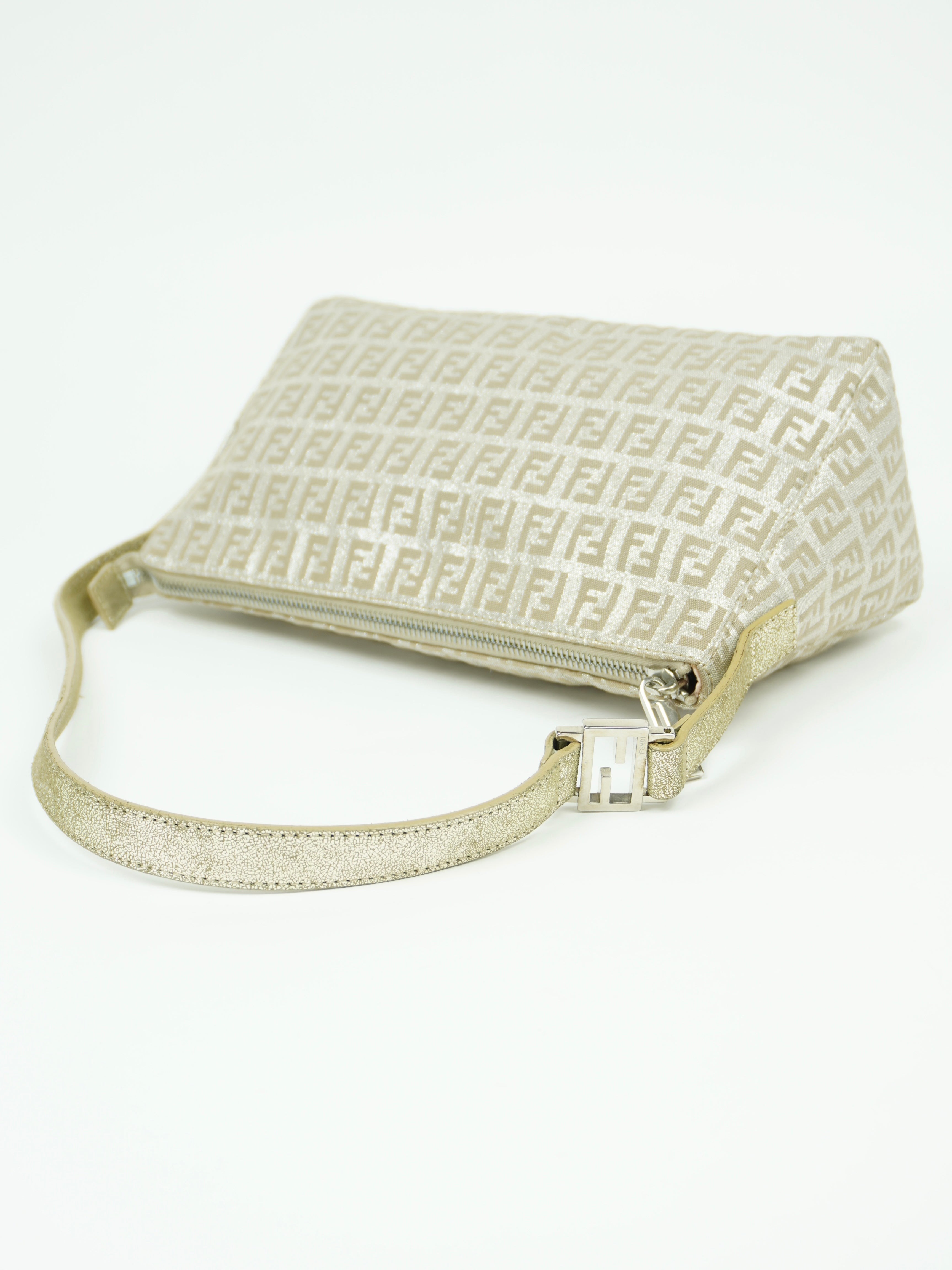 FENDI ZUCCA SHIMMER SHOULDER BAG