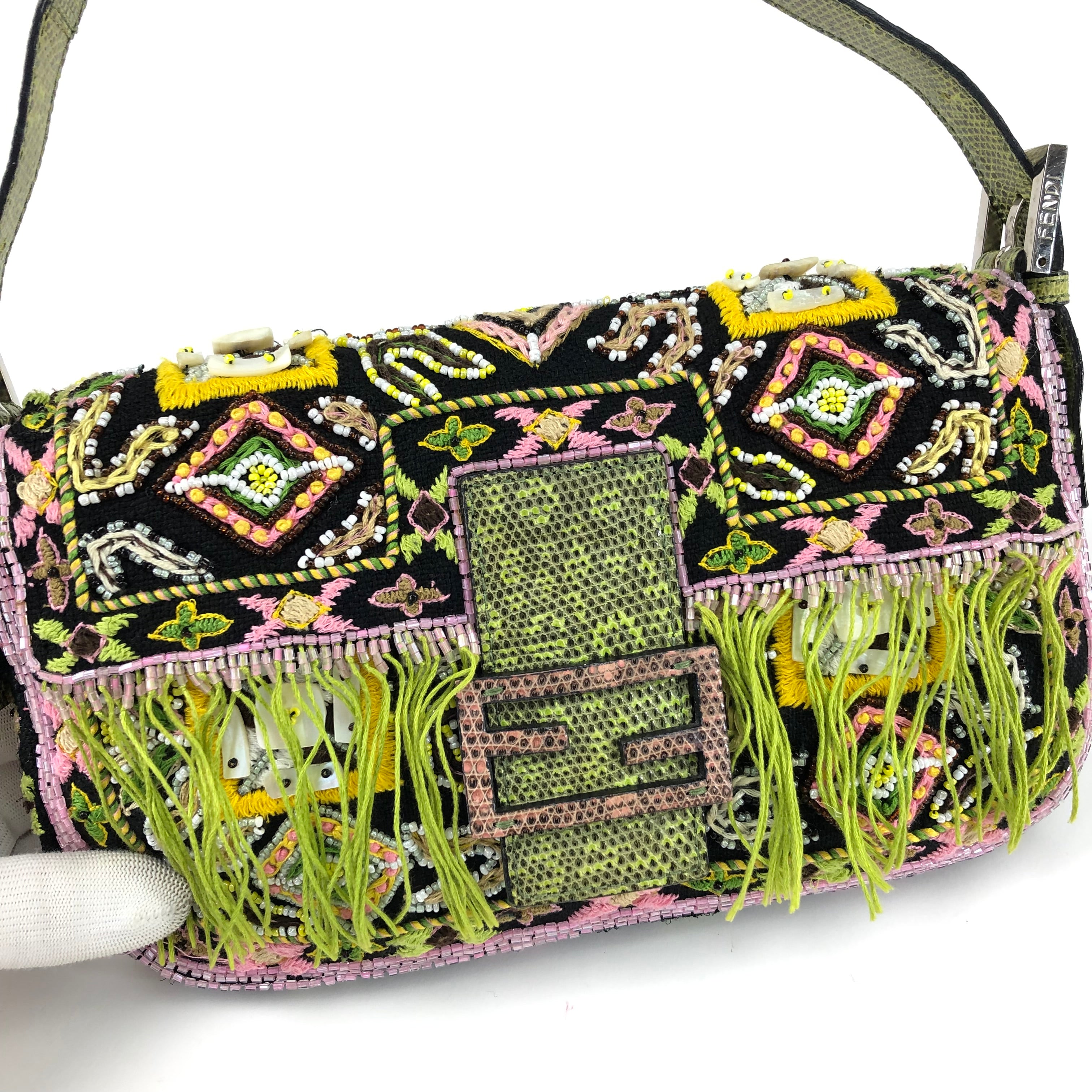 FENDI BEADED BAGUETTE BAG