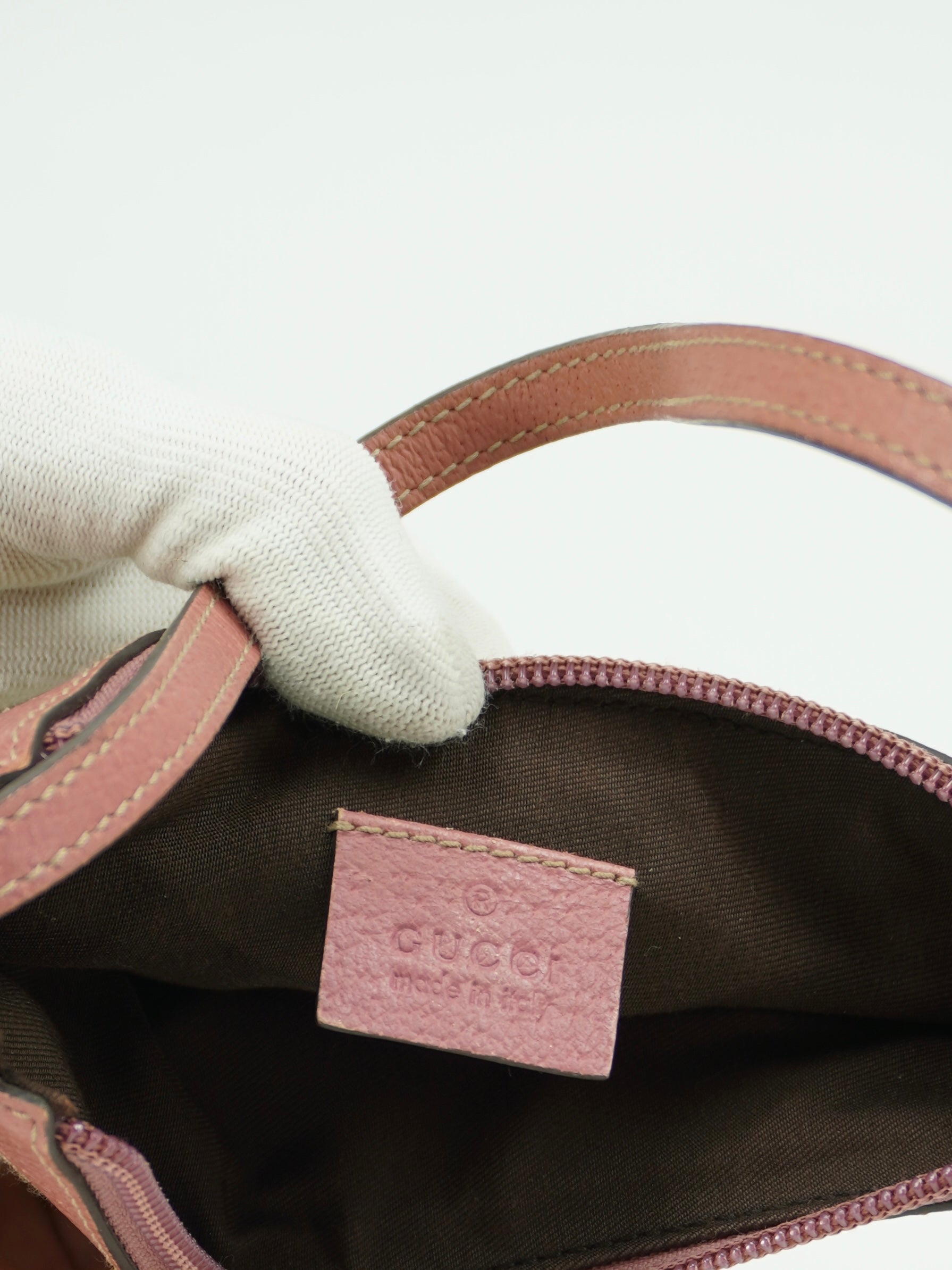 GUCCI MONOGRAM BAG WITH CHARM