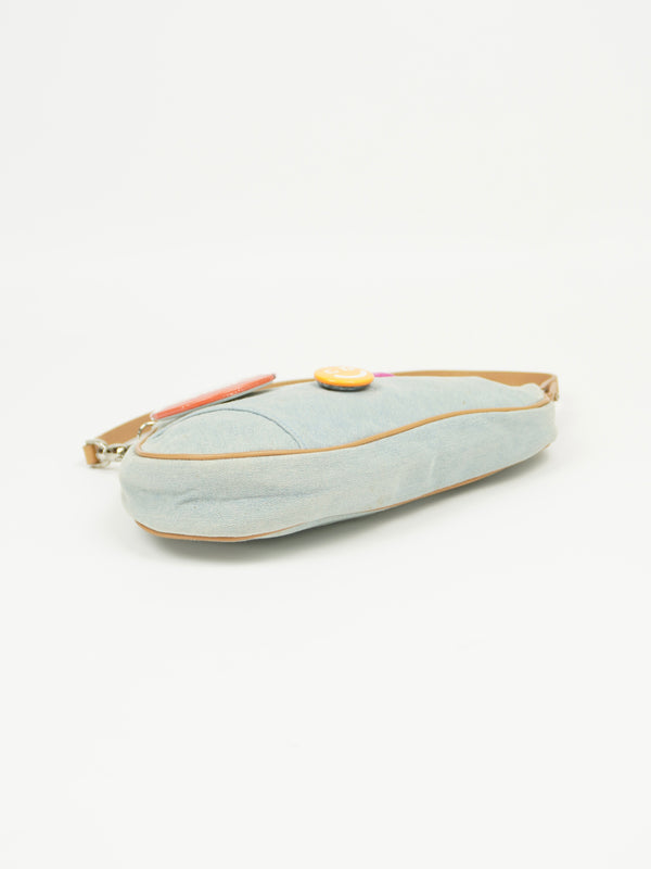 CHRISTIAN DIOR SPEEDWAY DENIM MINI SADDLE