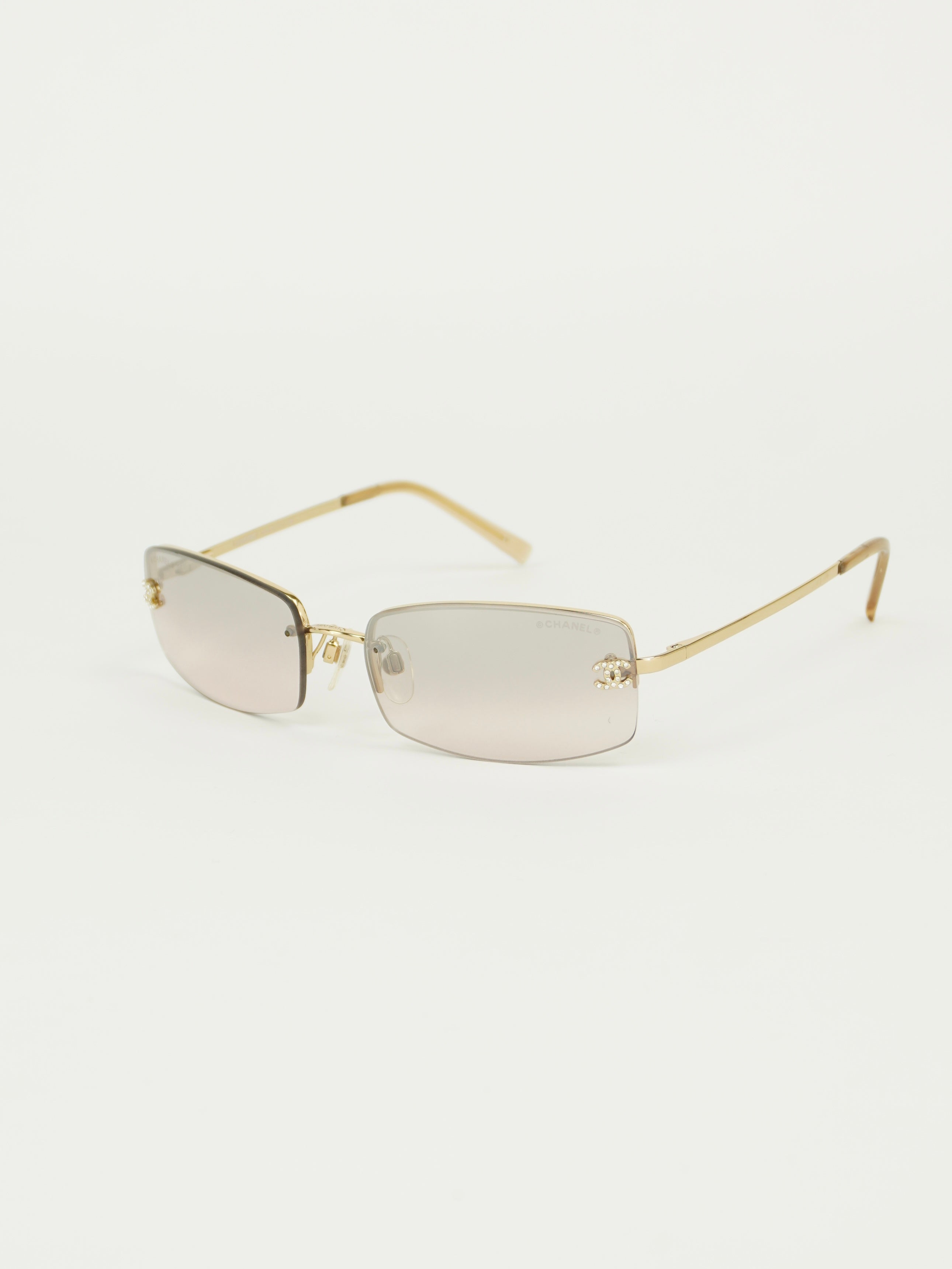 CHANEL RHINESTONE SUNGLASSES