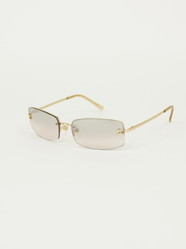 CHANEL RHINESTONE SUNGLASSES