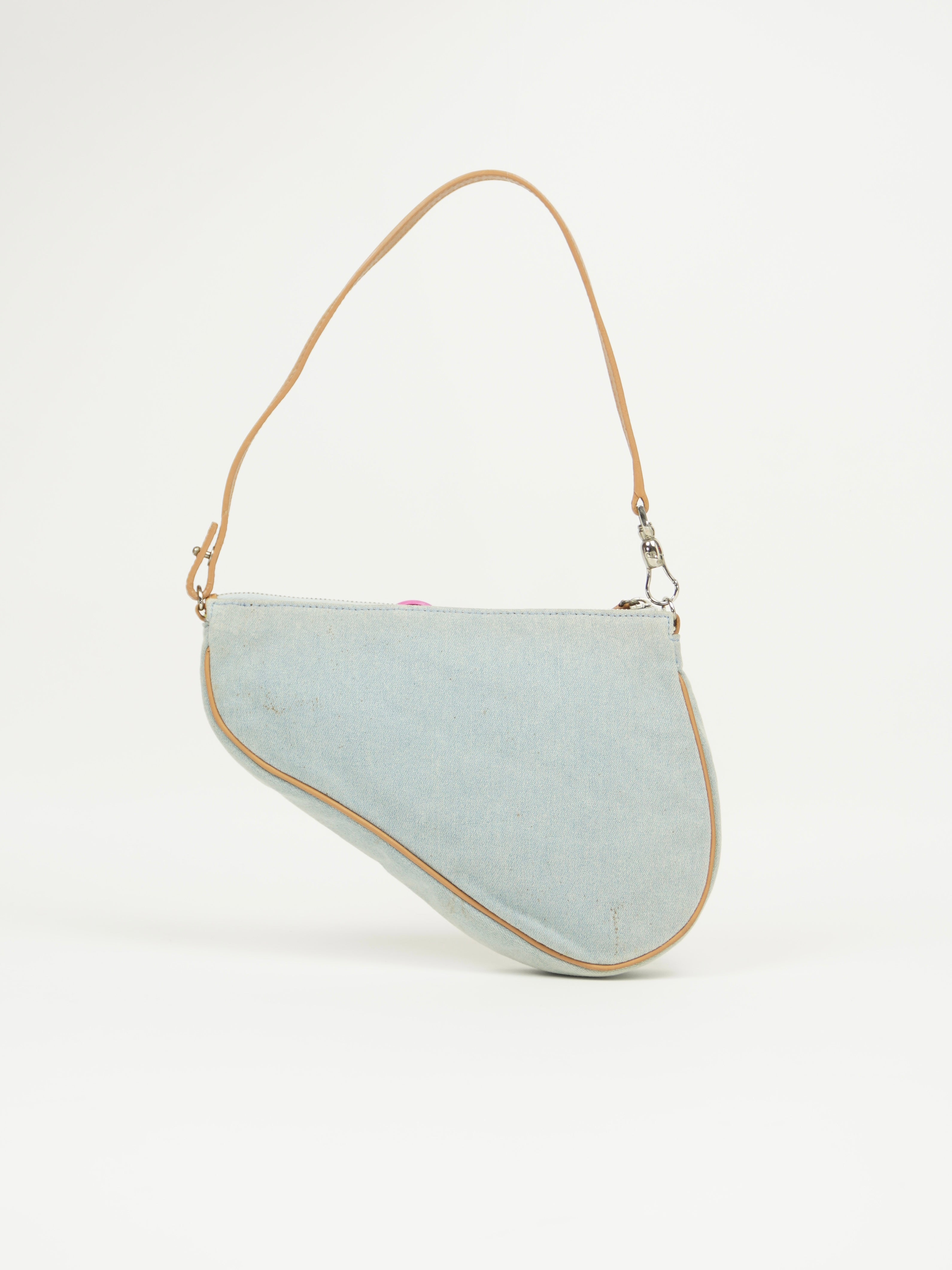CHRISTIAN DIOR SPEEDWAY DENIM MINI SADDLE