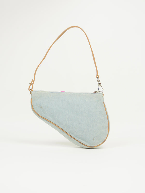 CHRISTIAN DIOR SPEEDWAY DENIM MINI SADDLE