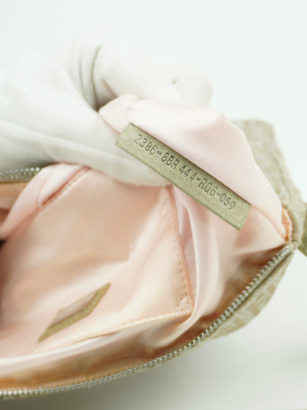 FENDI ZUCCA SHIMMER SHOULDER BAG