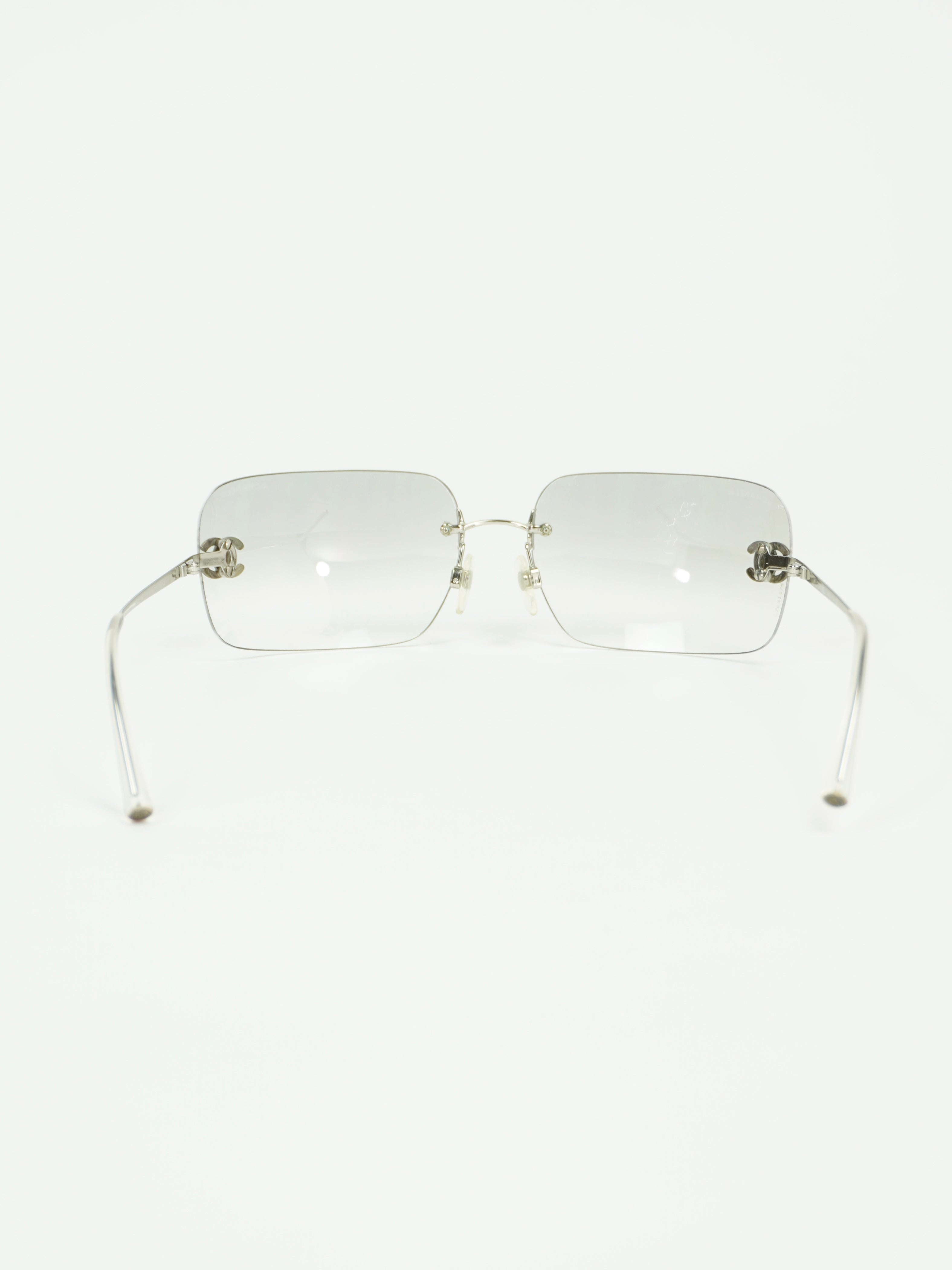 CHANEL RIMLESS RHINESTONE SUNGLASSES