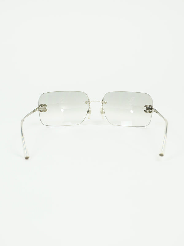 CHANEL RIMLESS RHINESTONE SUNGLASSES