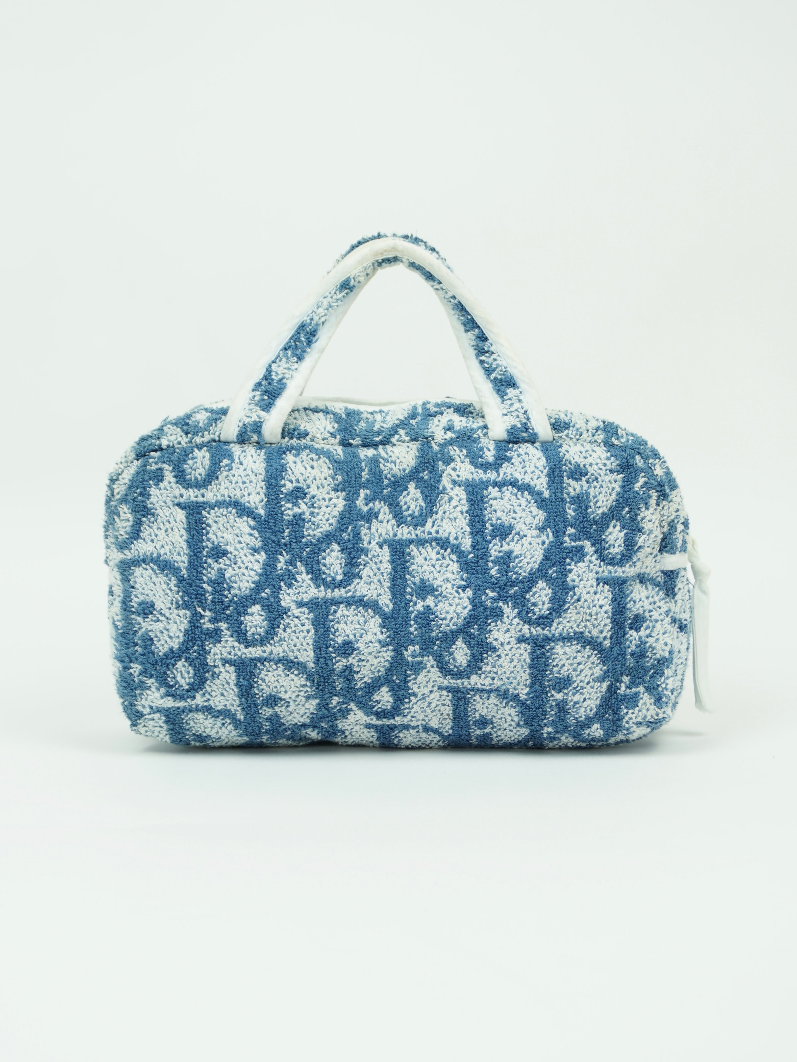 CHRISTIAN DIOR MONOGRAM TERRY CLOTH TOWEL BAG
