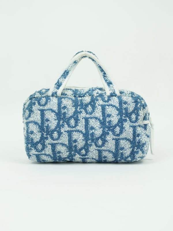 CHRISTIAN DIOR MONOGRAM TERRY CLOTH TOWEL BAG