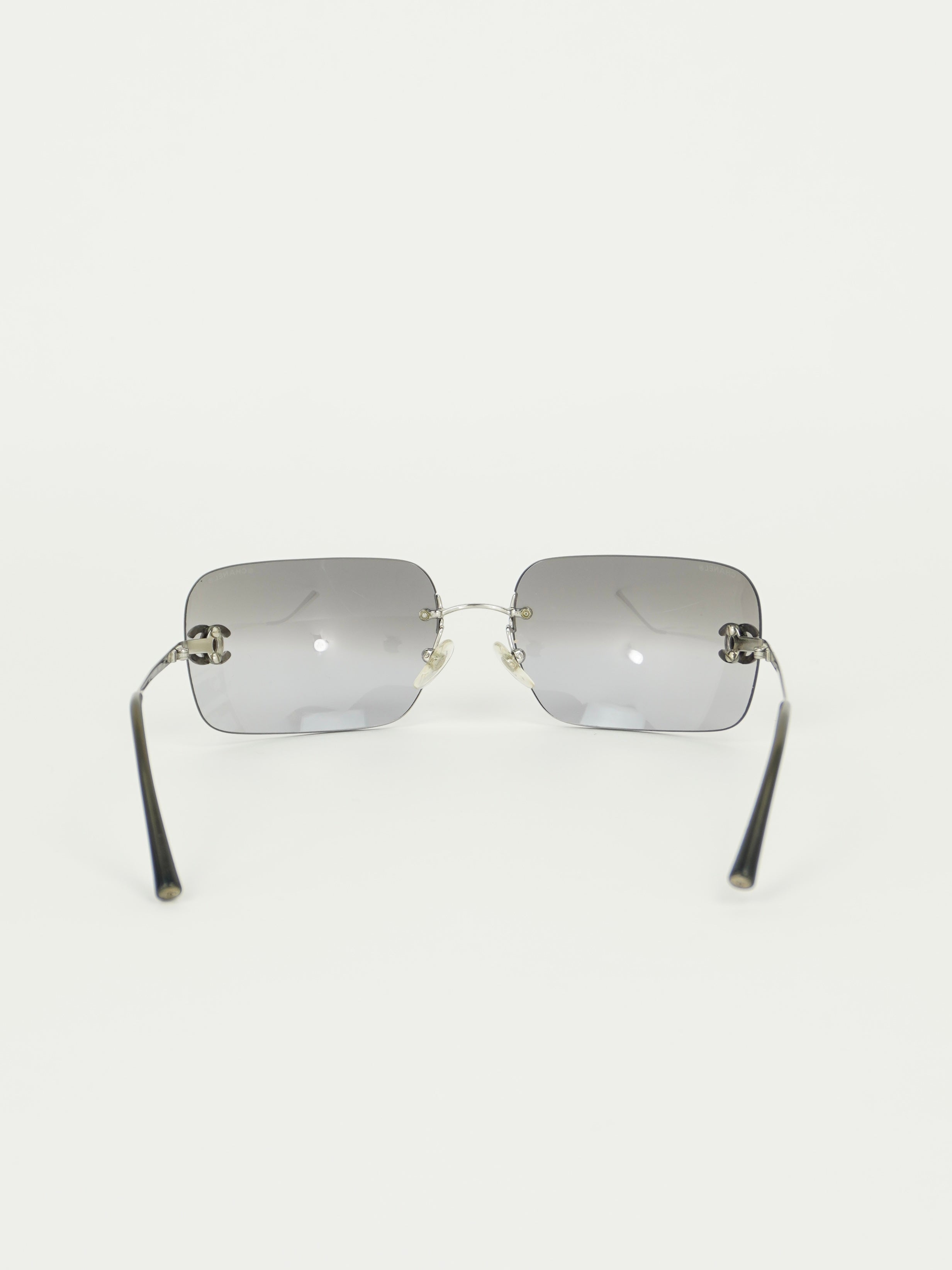 CHANEL RIMLESS RHINESTONE SUNGLASSES
