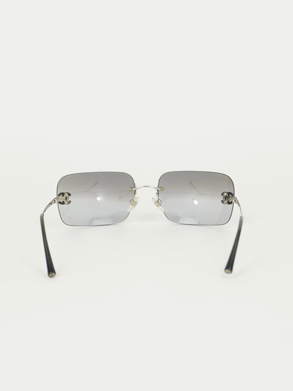 CHANEL RIMLESS RHINESTONE SUNGLASSES