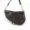CHRISTIAN DIOR BROWN LEATHER SADDLE BAG