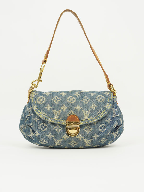 LOUIS VUITTON DENIM PLEATY BAG