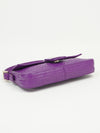 FENDI PURPLE LEATHER LOGO BAGUETTE