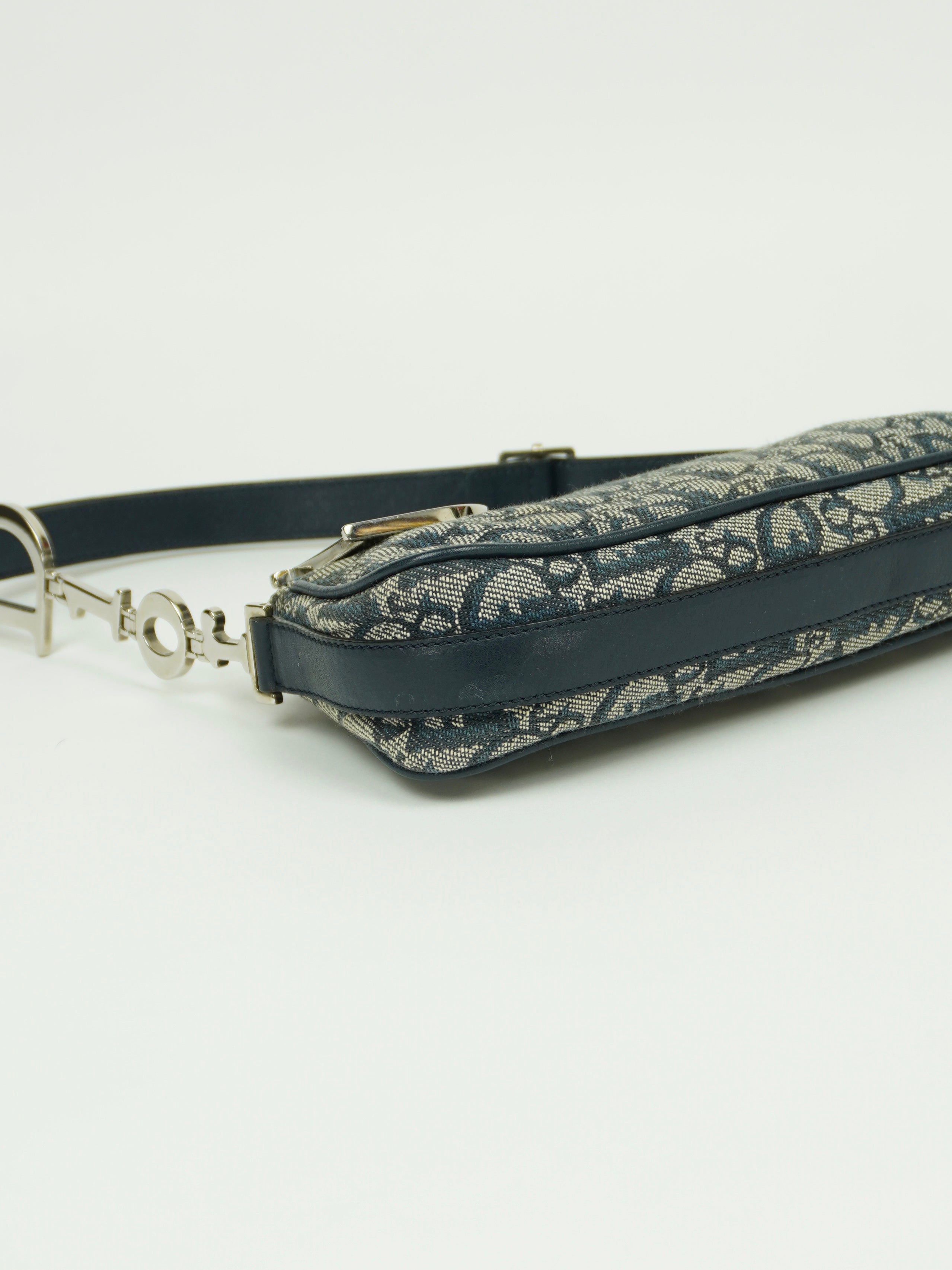 CHRISTIAN DIOR MONOGRAM BAG WITH SILVER HARDWARE