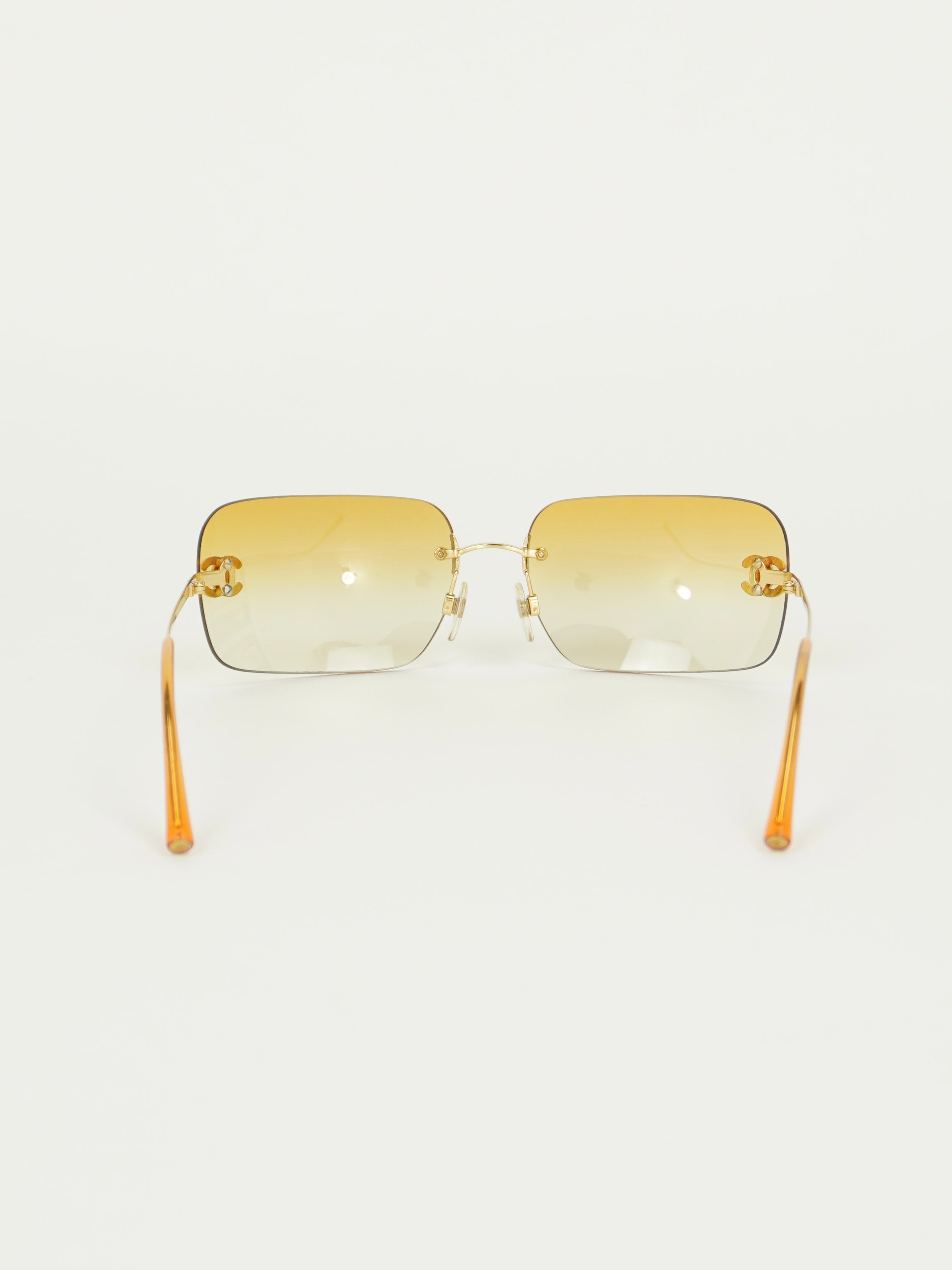 CHANEL RIMLESS RHINESTONE SUNGLASSES