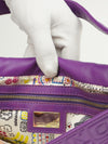 FENDI PURPLE LEATHER LOGO BAGUETTE